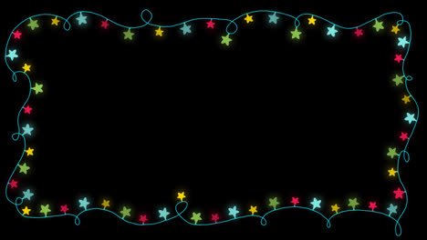 light-bulb-flashing-string-frame-and-border-with-copy-space-party,-Christmas-or-new-year-Garland-animation-with-alpha-channel